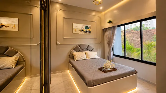 Bedroom with garden view